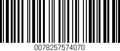 Código de barras (EAN, GTIN, SKU, ISBN): '0078257574070'