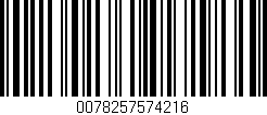 Código de barras (EAN, GTIN, SKU, ISBN): '0078257574216'