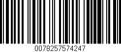Código de barras (EAN, GTIN, SKU, ISBN): '0078257574247'