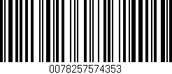 Código de barras (EAN, GTIN, SKU, ISBN): '0078257574353'