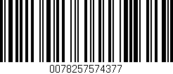 Código de barras (EAN, GTIN, SKU, ISBN): '0078257574377'