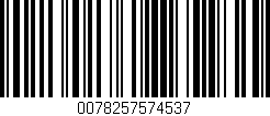 Código de barras (EAN, GTIN, SKU, ISBN): '0078257574537'