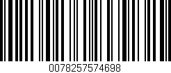 Código de barras (EAN, GTIN, SKU, ISBN): '0078257574698'