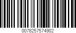 Código de barras (EAN, GTIN, SKU, ISBN): '0078257574902'