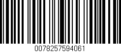 Código de barras (EAN, GTIN, SKU, ISBN): '0078257594061'