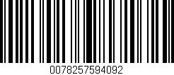 Código de barras (EAN, GTIN, SKU, ISBN): '0078257594092'
