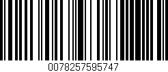 Código de barras (EAN, GTIN, SKU, ISBN): '0078257595747'