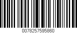 Código de barras (EAN, GTIN, SKU, ISBN): '0078257595860'