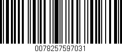 Código de barras (EAN, GTIN, SKU, ISBN): '0078257597031'