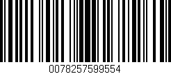 Código de barras (EAN, GTIN, SKU, ISBN): '0078257599554'