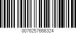 Código de barras (EAN, GTIN, SKU, ISBN): '0078257666324'