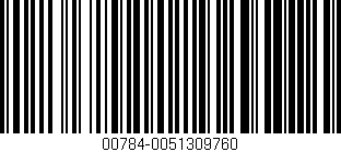 Código de barras (EAN, GTIN, SKU, ISBN): '00784-0051309760'