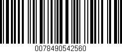 Código de barras (EAN, GTIN, SKU, ISBN): '0078490542560'