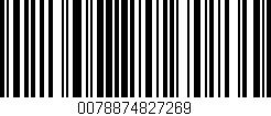 Código de barras (EAN, GTIN, SKU, ISBN): '0078874827269'