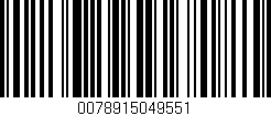 Código de barras (EAN, GTIN, SKU, ISBN): '0078915049551'