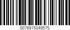 Código de barras (EAN, GTIN, SKU, ISBN): '0078915049575'