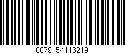 Código de barras (EAN, GTIN, SKU, ISBN): '0079154116219'