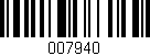Código de barras (EAN, GTIN, SKU, ISBN): '007940'