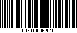 Código de barras (EAN, GTIN, SKU, ISBN): '0079400052919'