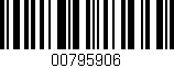 Código de barras (EAN, GTIN, SKU, ISBN): '00795906'