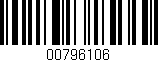 Código de barras (EAN, GTIN, SKU, ISBN): '00796106'