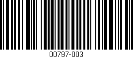 Código de barras (EAN, GTIN, SKU, ISBN): '00797-003'