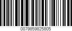 Código de barras (EAN, GTIN, SKU, ISBN): '0079859825805'