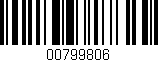 Código de barras (EAN, GTIN, SKU, ISBN): '00799806'