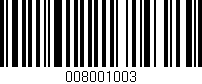 Código de barras (EAN, GTIN, SKU, ISBN): '008001003'