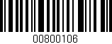 Código de barras (EAN, GTIN, SKU, ISBN): '00800106'