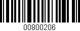Código de barras (EAN, GTIN, SKU, ISBN): '00800206'