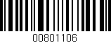 Código de barras (EAN, GTIN, SKU, ISBN): '00801106'