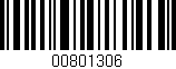 Código de barras (EAN, GTIN, SKU, ISBN): '00801306'