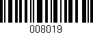 Código de barras (EAN, GTIN, SKU, ISBN): '008019'