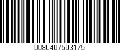 Código de barras (EAN, GTIN, SKU, ISBN): '0080407503175'