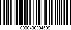 Código de barras (EAN, GTIN, SKU, ISBN): '0080480004699'