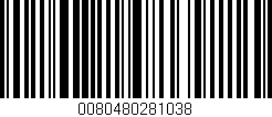 Código de barras (EAN, GTIN, SKU, ISBN): '0080480281038'