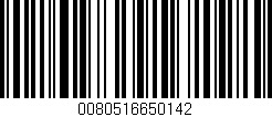 Código de barras (EAN, GTIN, SKU, ISBN): '0080516650142'