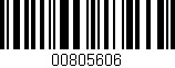 Código de barras (EAN, GTIN, SKU, ISBN): '00805606'