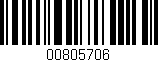 Código de barras (EAN, GTIN, SKU, ISBN): '00805706'