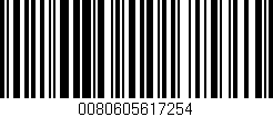Código de barras (EAN, GTIN, SKU, ISBN): '0080605617254'