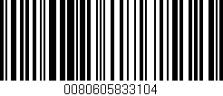 Código de barras (EAN, GTIN, SKU, ISBN): '0080605833104'
