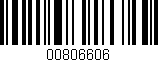 Código de barras (EAN, GTIN, SKU, ISBN): '00806606'