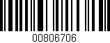 Código de barras (EAN, GTIN, SKU, ISBN): '00806706'