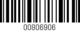 Código de barras (EAN, GTIN, SKU, ISBN): '00806906'