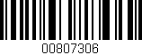 Código de barras (EAN, GTIN, SKU, ISBN): '00807306'