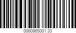 Código de barras (EAN, GTIN, SKU, ISBN): '0080965001.33'