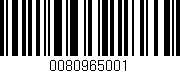 Código de barras (EAN, GTIN, SKU, ISBN): '0080965001'