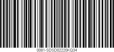 Código de barras (EAN, GTIN, SKU, ISBN): '0081-SDSD02220KQ34'