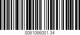 Código de barras (EAN, GTIN, SKU, ISBN): '0081066001.34'